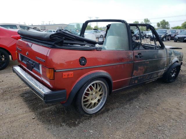 WVWCA0150HK016574 - 1987 VOLKSWAGEN CABRIOLET RED photo 3