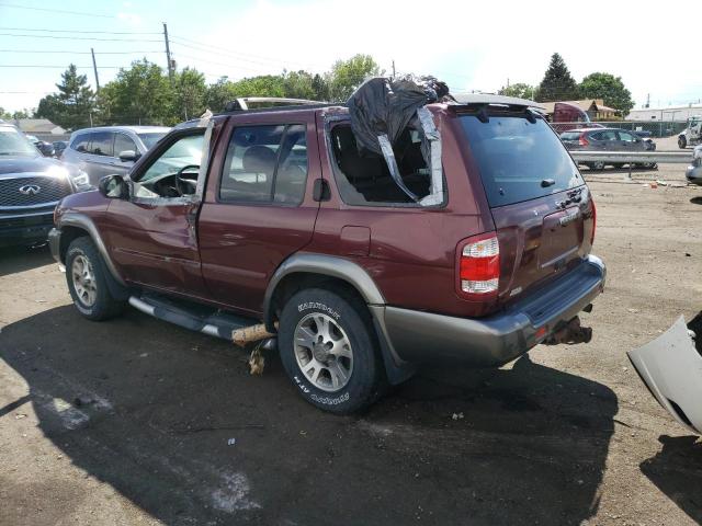 JN8DR09Y01W604957 - 2001 NISSAN PATHFINDER LE BURGUNDY photo 2