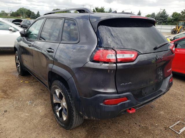 1C4PJMBS1HW595645 - 2017 JEEP CHEROKEE TRAILHAWK GRAY photo 2