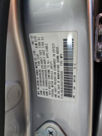 JHLRE38397C056569 - 2007 HONDA CR-V LX SILVER photo 12