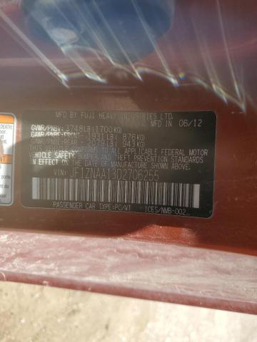 JF1ZNAA13D2706255 - 2013 TOYOTA SCION FR-S ORANGE photo 12