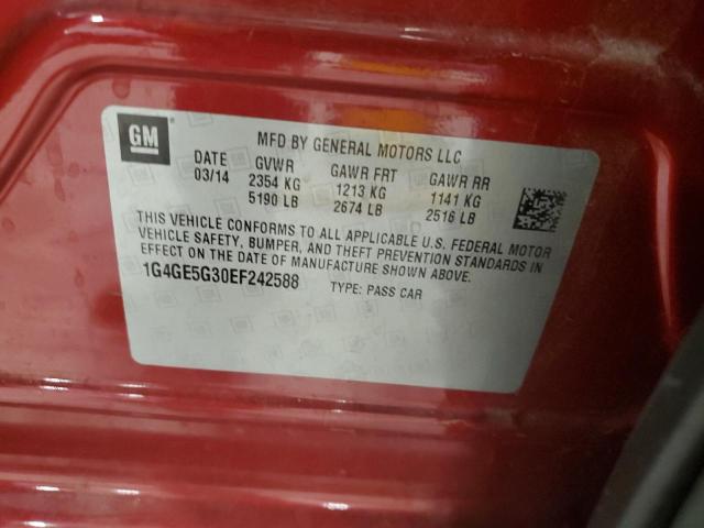 1G4GE5G30EF242588 - 2014 BUICK LACROSSE PREMIUM Rot Foto 12