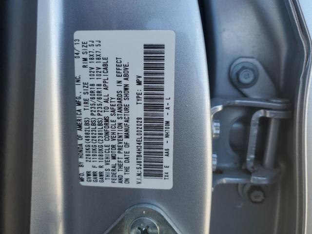 5J8TB4H34EL002029 - 2014 ACURA RDX SILVER photo 13