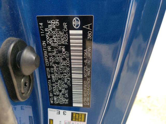 JTKJF5C7XFJ004187 - 2015 TOYOTA SCION TC 蓝色 照片 13