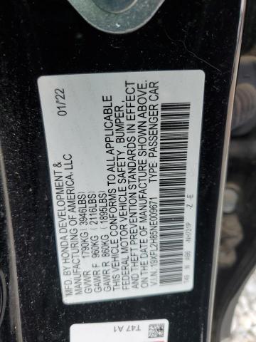 19XFL2H85NE009671 - 2022 HONDA CIVIC SPORT 黑色 照片 13