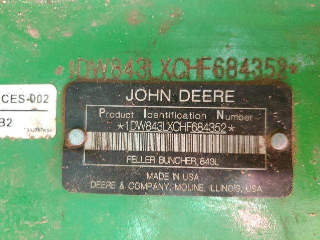 1DW843LXCHF684352 - 2017 JOHN DEERE COMMERCIAL GREEN photo 10