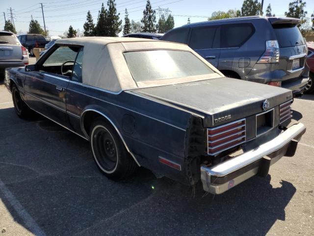 2B3BX62M4CR209843 - 1982 DODGE MIRADA BLUE photo 2