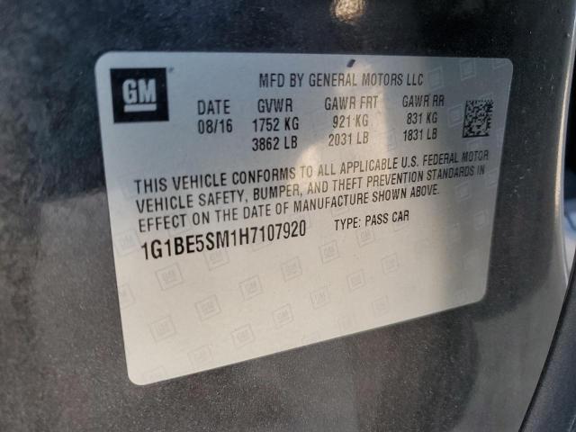 1G1BE5SM1H7107920 - 2017 CHEVROLET CRUZE LT 黑色 照片 12