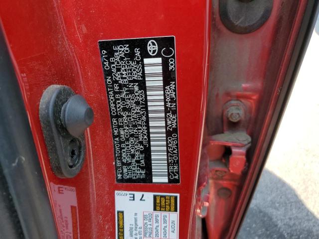 JTDKARFP4K3117323 - 2019 TOYOTA PRIUS PRIM წითელი ფოტო 12