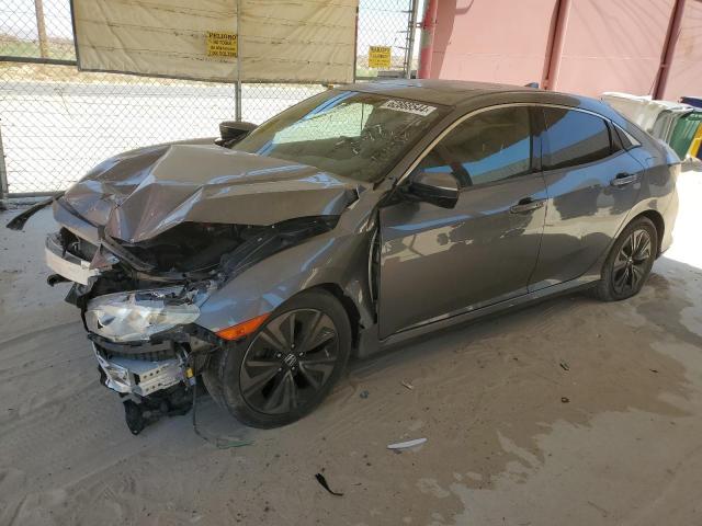 SHHFK7H73JU400330 - 2018 HONDA CIVIC EXL ნაცრისფერი ფოტო 1