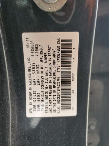 1HGCR2F78FA025767 - 2015 HONDA ACCORD EX BLACK photo 12