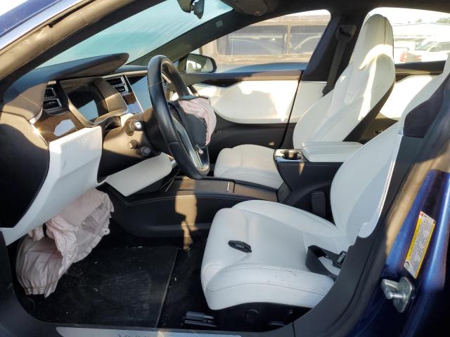 5YJSA1E14HF189973 - 2017 TESLA MODEL S Կապույտ լուսանկար 7