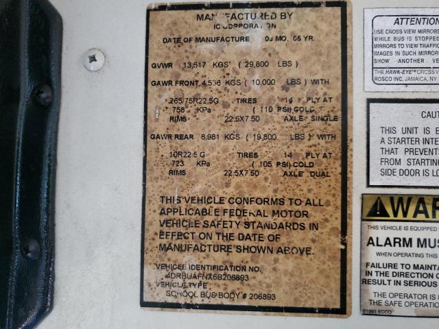 4DRBUAFNX6B206893 - 2006 IC CORPORATION 3000 黄色 照片 10