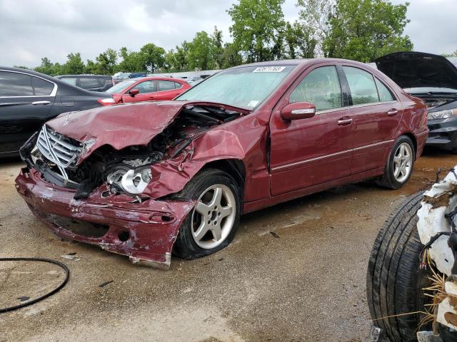 WDBRF81J55F611382 - 2005 MERCEDES-BENZ C 240 4MATIC BURGUNDY photo 1