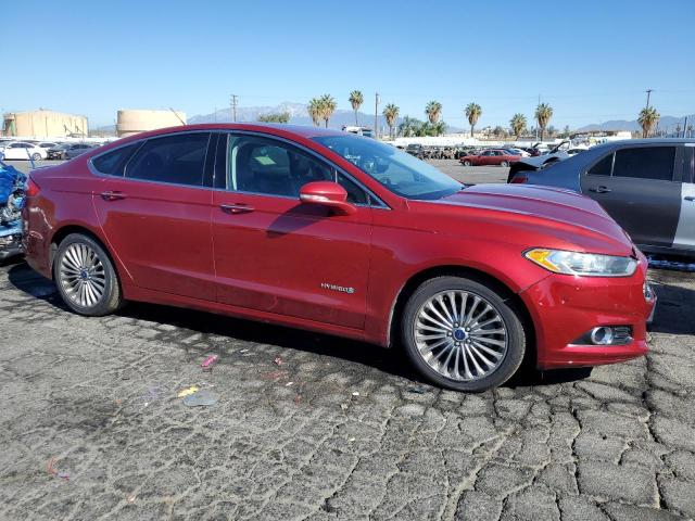 3FA6P0RU5DR297158 - 2013 FORD FUSION TITANIUM HEV RED photo 4