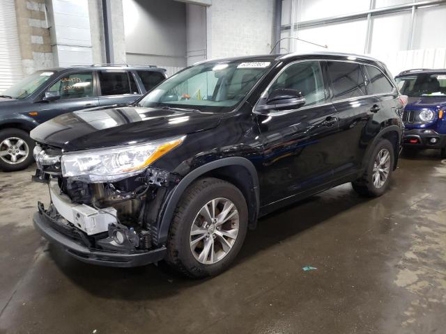 5TDJKRFH4FS144530 - 2015 TOYOTA HIGHLANDER XLE Schwarz Foto 1