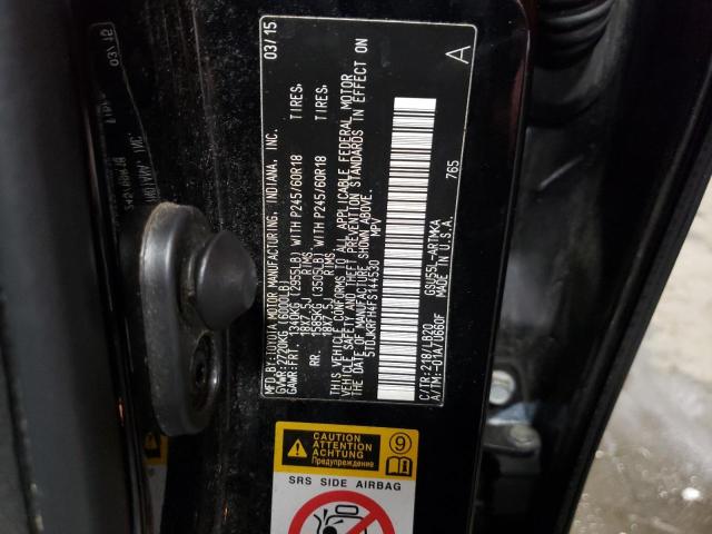 5TDJKRFH4FS144530 - 2015 TOYOTA HIGHLANDER XLE Schwarz Foto 14