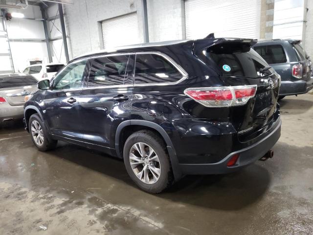 5TDJKRFH4FS144530 - 2015 TOYOTA HIGHLANDER XLE Schwarz Foto 2