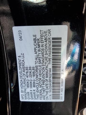 19UDE4H36PA027444 - 2023 ACURA INTEGRA A-SPEC BLACK photo 12