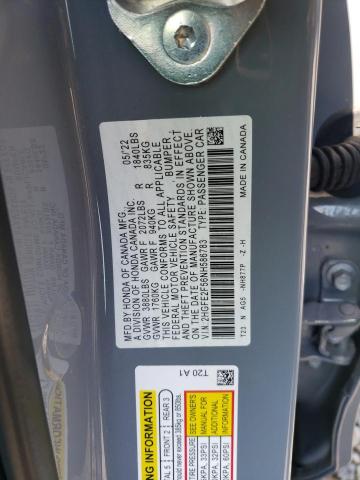 2HGFE2F56NH586783 - 2022 HONDA CIVIC SPORT 蓝色 照片 12