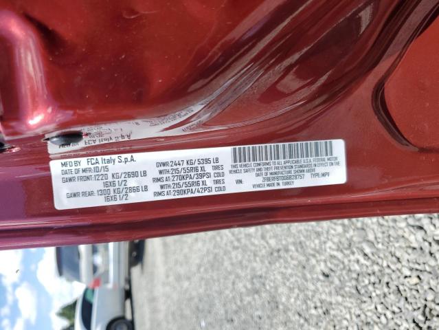 ZFBERFBT0G6B28757 - 2016 RAM PROMASTER SLT BURGUNDY photo 13