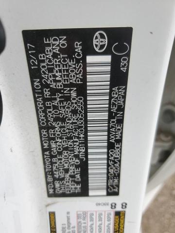 JTNB11HK0J3052550 - 2018 TOYOTA CAMRY L WHITE photo 12