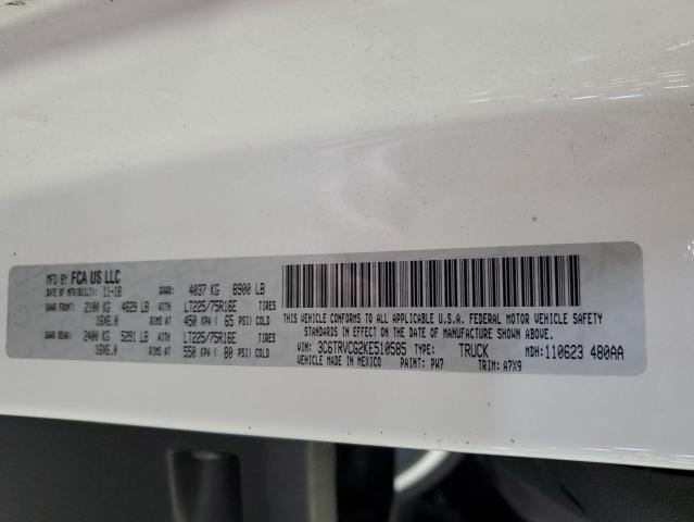 3C6TRVCG2KE510585 - 2019 RAM PROMASTER 2500 HIGH WHITE photo 13