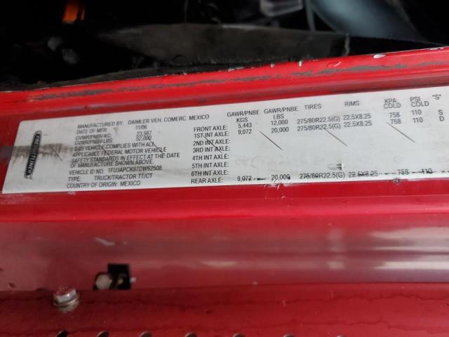 1FUJAPCK87DW62508 - 2007 FREIGHTLINER UNKNOWN FLD132 XL CLASSIC RED photo 10