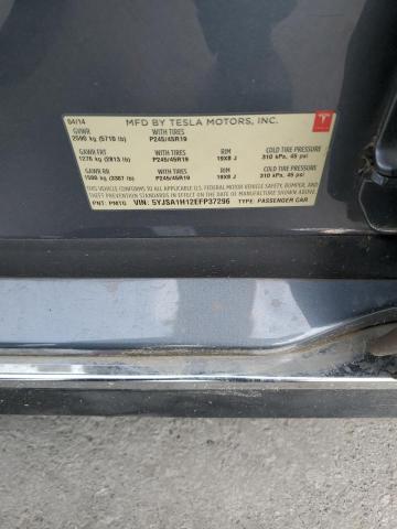 5YJSA1H12EFP37296 - 2014 TESLA MODEL S Сұр фото 12
