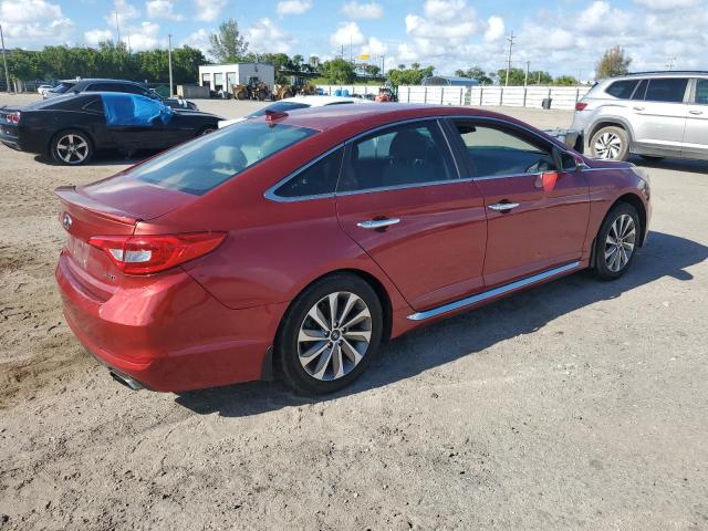 5NPE34AF5FH142055 - 2015 HYUNDAI SONATA SPORT RED photo 3