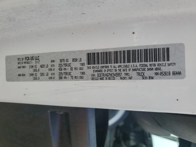3C6TRVAG7HE545957 - 2017 RAM PROMASTER 1500 STANDARD WHITE photo 13