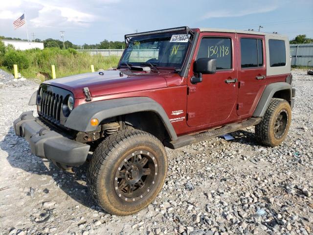 1J4GB59167L203558 - 2007 JEEP WRANGLER SAHARA BURGUNDY photo 1