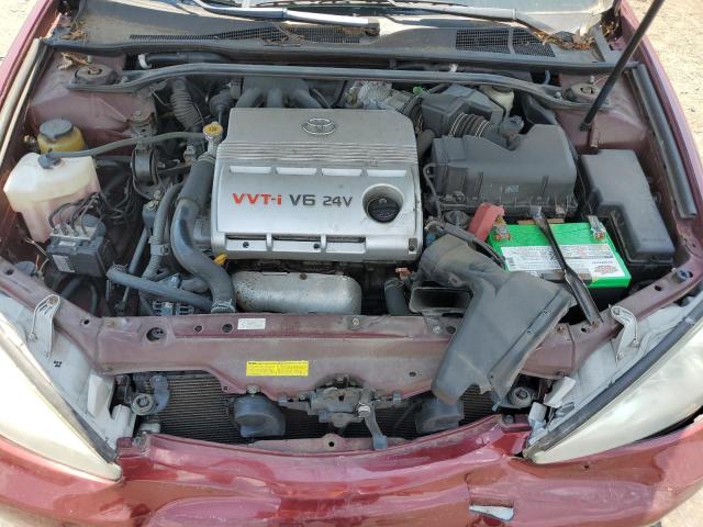 4T1BF30K94U075557 - 2004 TOYOTA CAMRY LE BURGUNDY photo 11