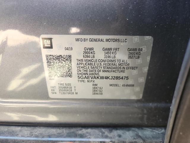 5GAEVAKW4KJ285475 - 2019 BUICK ENCLAVE ESSENCE فضي صورة 14