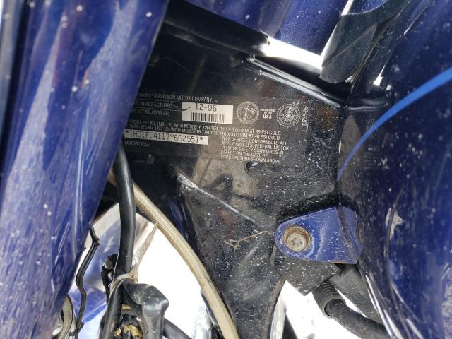 1HD1FC4117Y662557 - 2007 HARLEY-DAVIDSON FLHTCUI ლურჯი ფოტო 10