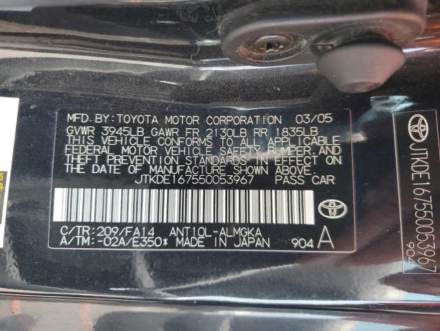 JTKDE167550053967 - 2005 TOYOTA SCION TC ნაცრისფერი ფოტო 13