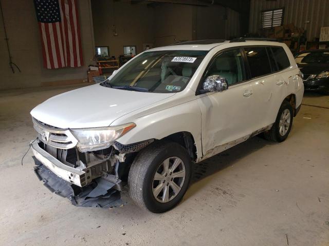 5TDBK3EH4CS144283 - 2012 TOYOTA HIGHLANDER BASE WHITE photo 1