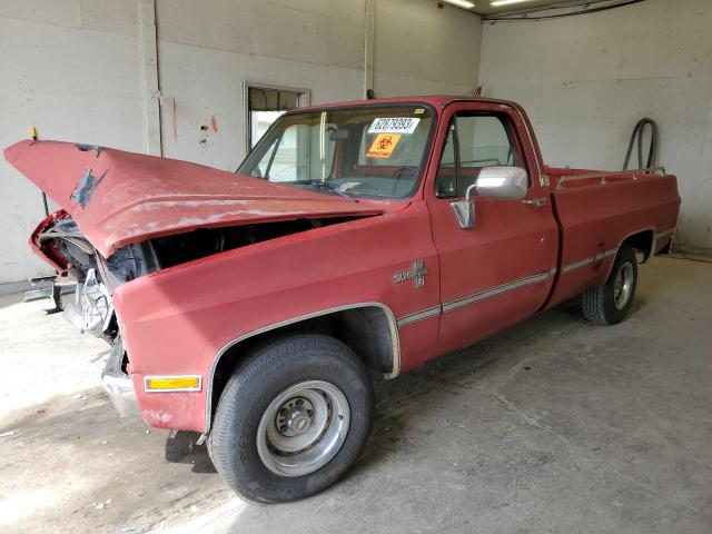 1GCDR14K0HF324809 - 1987 CHEVROLET R10 RED photo 1