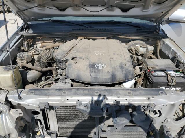 5TFJU4GN5CX025280 - 2012 TOYOTA TACOMA DOUBLE CAB PRERUNNER SILVER photo 11