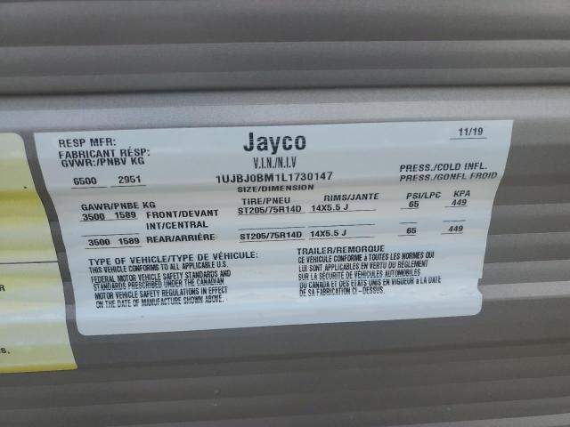 1UJBJ0BM1L1730147 - 2020 JAYCO JAY FLIGHT SILVER photo 10