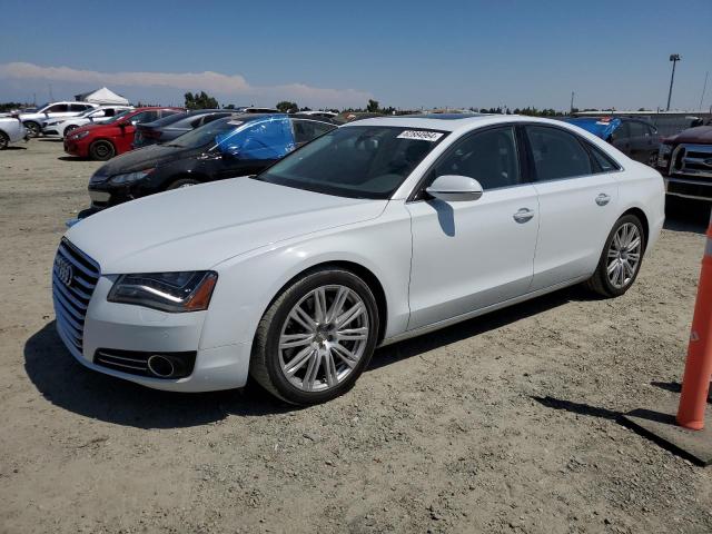 WAUA2AFD3EN007692 - 2014 AUDI A8 QUATTRO WHITE photo 1