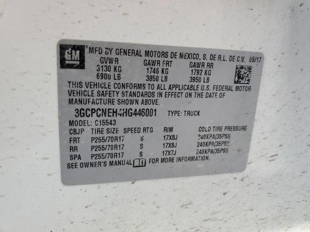 3GCPCNEH4HG446001 - 2017 CHEVROLET SILVERADO C1500 Weiß Foto 12