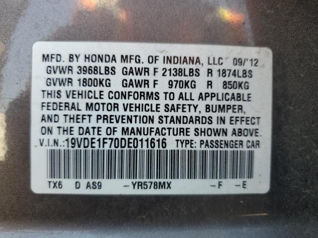 19VDE1F70DE011616 - 2013 ACURA ILX 20 TECH GRAY photo 13