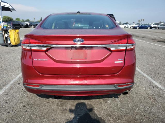 3FA6P0HD4JR277335 - 2018 FORD FUSION SE RED photo 6