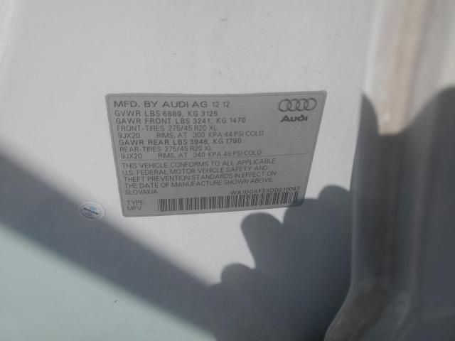 WA1DGAFE3DD010083 - 2013 AUDI Q7 PRESTIGE 白色 照片 13