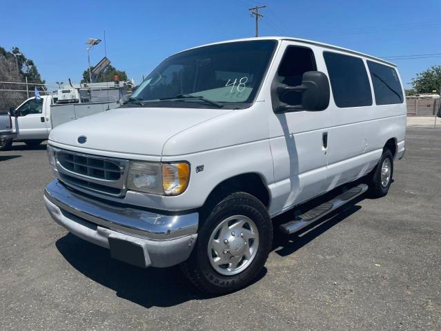 1FBNE31S62HB03280 - 2002 FORD ECONOLINE E350 SUPER DUTY WAGON WHITE photo 2