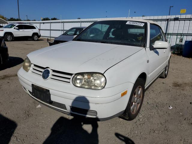 3VWDC21V81M816240 - 2001 VOLKSWAGEN CABRIO GLX WHITE photo 2