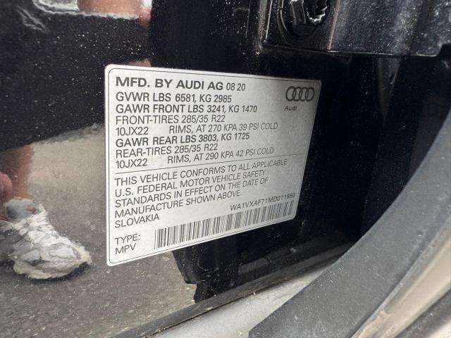 WA1VXAF71MD011660 - 2021 AUDI Q7 PRESTIGE BLACK photo 10