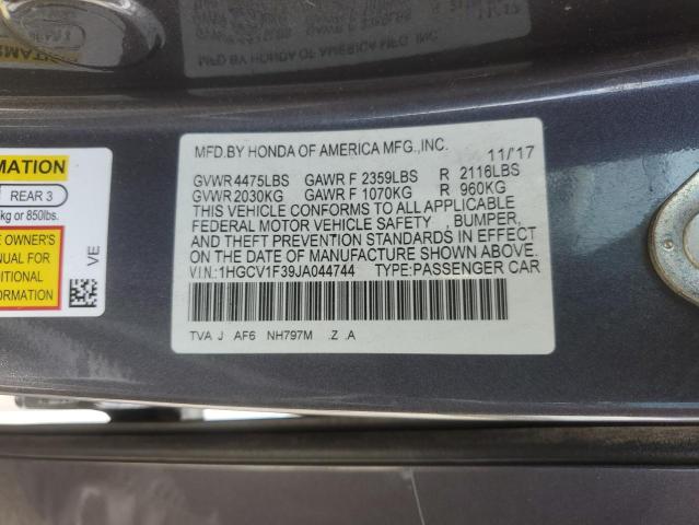 1HGCV1F39JA044744 - 2018 HONDA ACCORD SPORT Boz foto 12