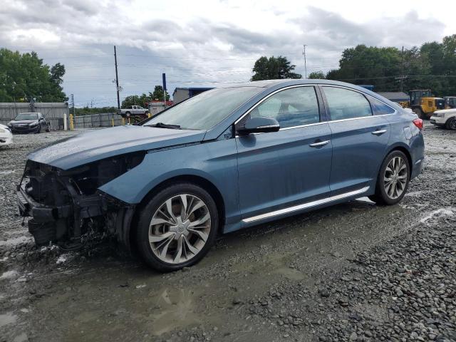 5NPE34AB7FH166922 - 2015 HYUNDAI SONATA SPORT BLUE photo 1